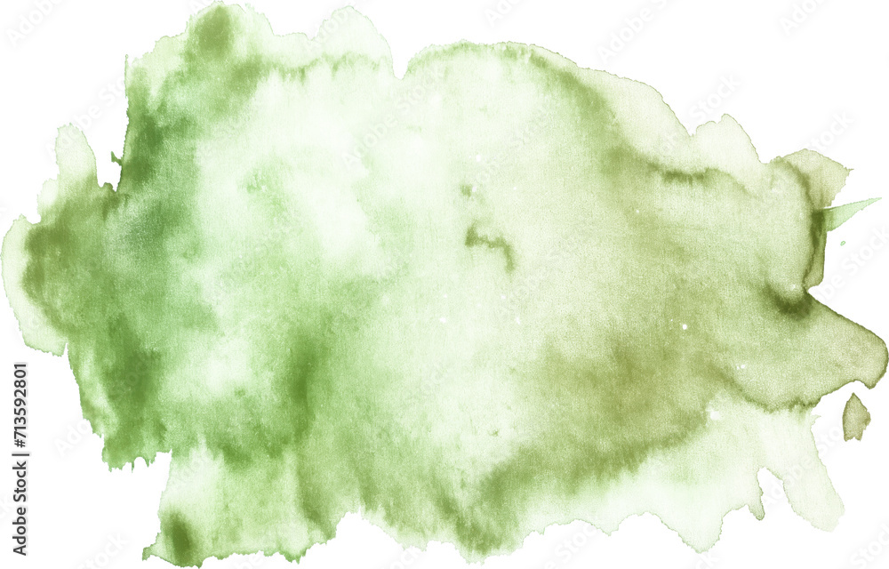 Obraz premium green texture watercolor paint stains