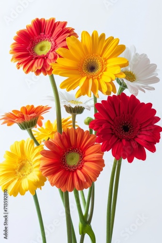 Colorful Bouquet of Flowers in a Glass Vase