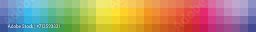 Rainbow spectrum color palette swatch - wide stripe. Vector illustration