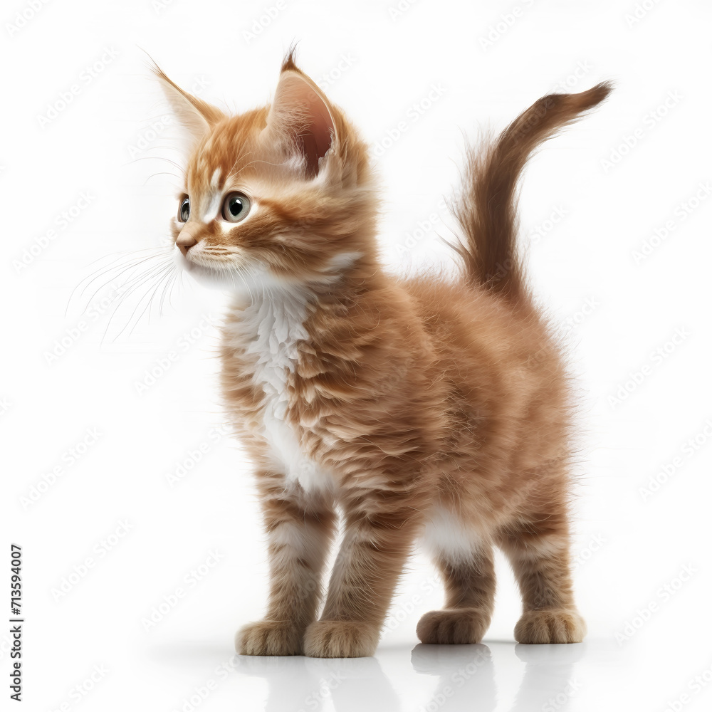 British kitten isolated on white