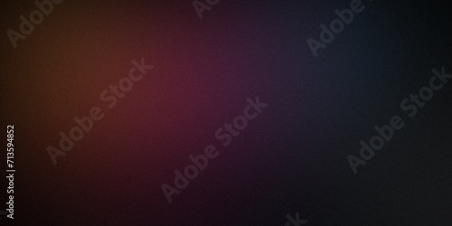Grainy abstract gradient background of dark orange, magenta and blue colors for design, covers, advertising, templates, banners and posters