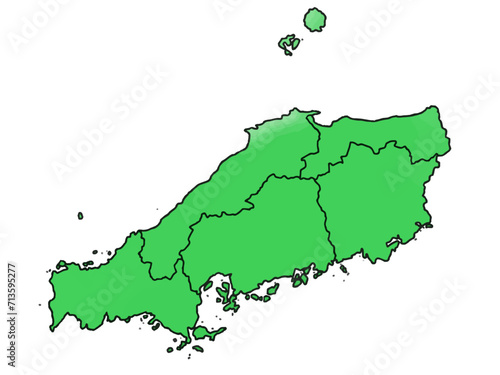 少しゆるい中国地図 県境入り