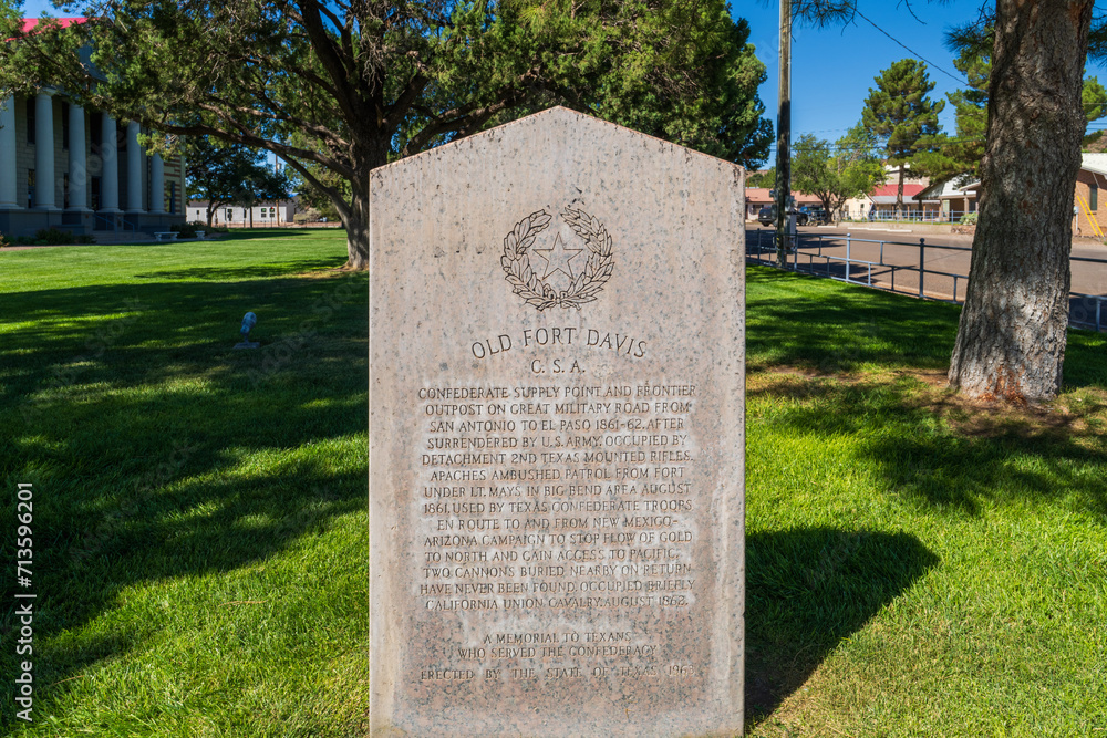 Fort Davis, TX Oct. 11, 2023 This Old Fort Davis memorial stis on