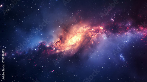 space blue, purple, red stars in the night, in the style of highly detailed, light red and light black, empty space, magewave, atmospheric clouds, light red and dark emerald, ultra detailed  © Milan
