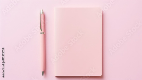 Table desk notepad notebook empty space background diary open copy white blank paper education