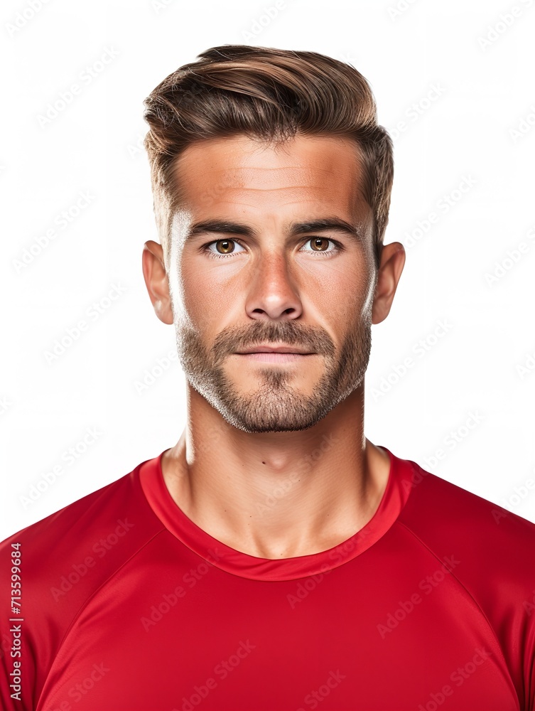 Dynamic Male Footballer in Action, AI Generated Dynamic Male Footballer in Action, AI Generated