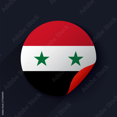 Free Download Syria Flag Sticker Vector Illustration - GFXLoad
