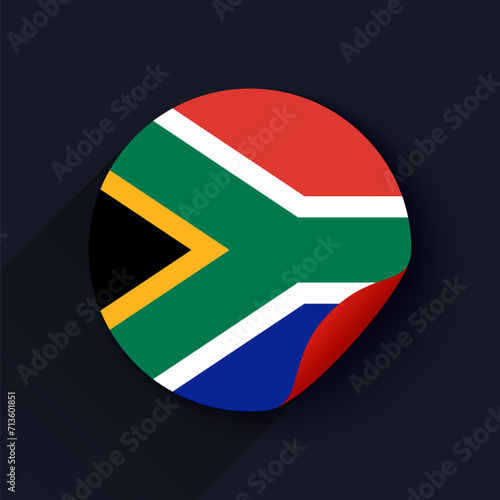 Free Download South Africa Flag Sticker Vector Illustration - GFXLoad