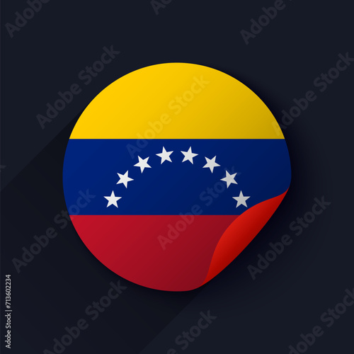 Venezuela Flag Sticker Vector Illustration Free Download Venezuela Flag Sticker Vector Illustration - GFXLoad