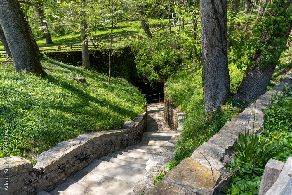 Sinking Spring grotto at Abraham Lincoln Birthplace National Historical