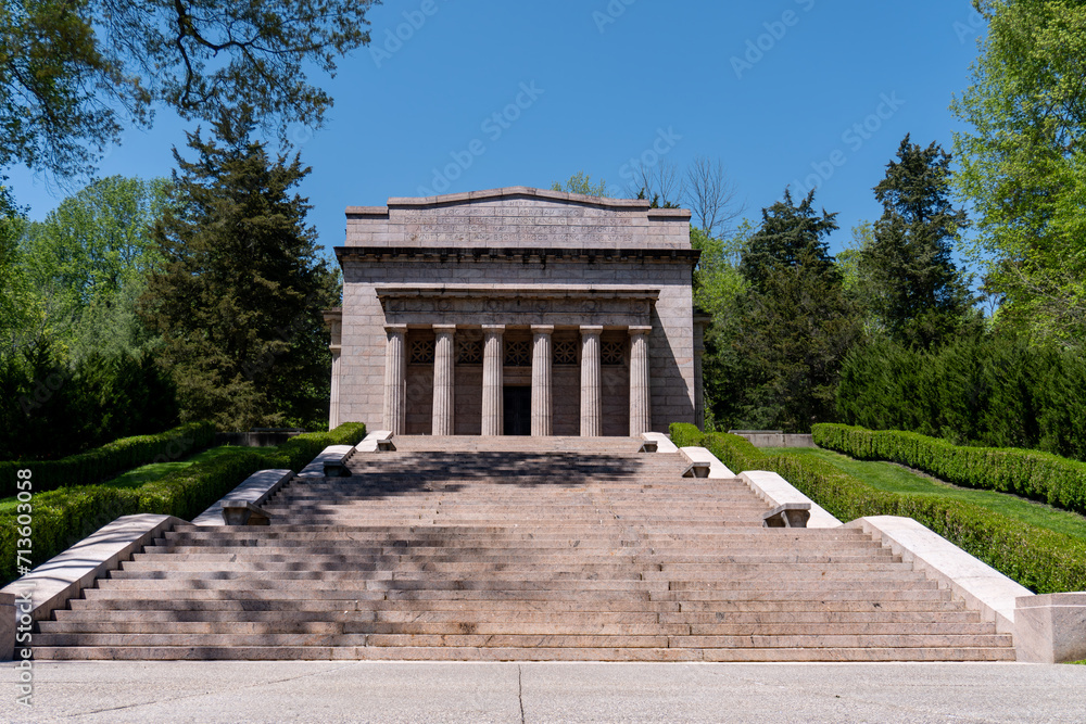 Hodgenville, Kentucky: Abraham Lincoln Birthplace National Historical Park. Memorial building built on the centennial of Lincoln's birth at the site of Lincoln family Sinking Spring Farm.