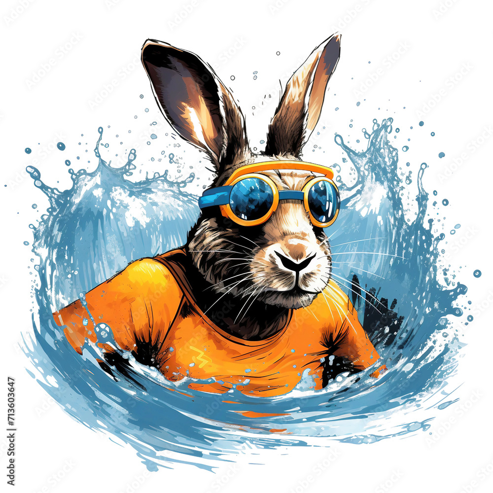 rabbit in sunglasses
