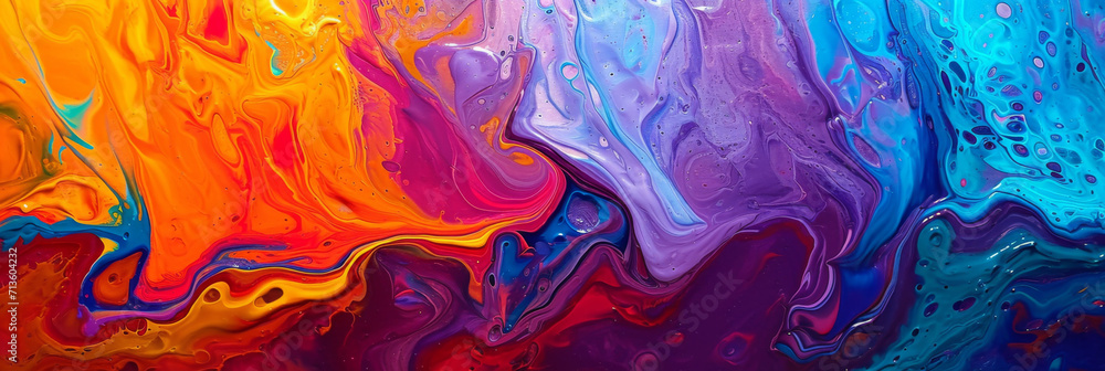 vibrant liquid painting abstract background, generative AI