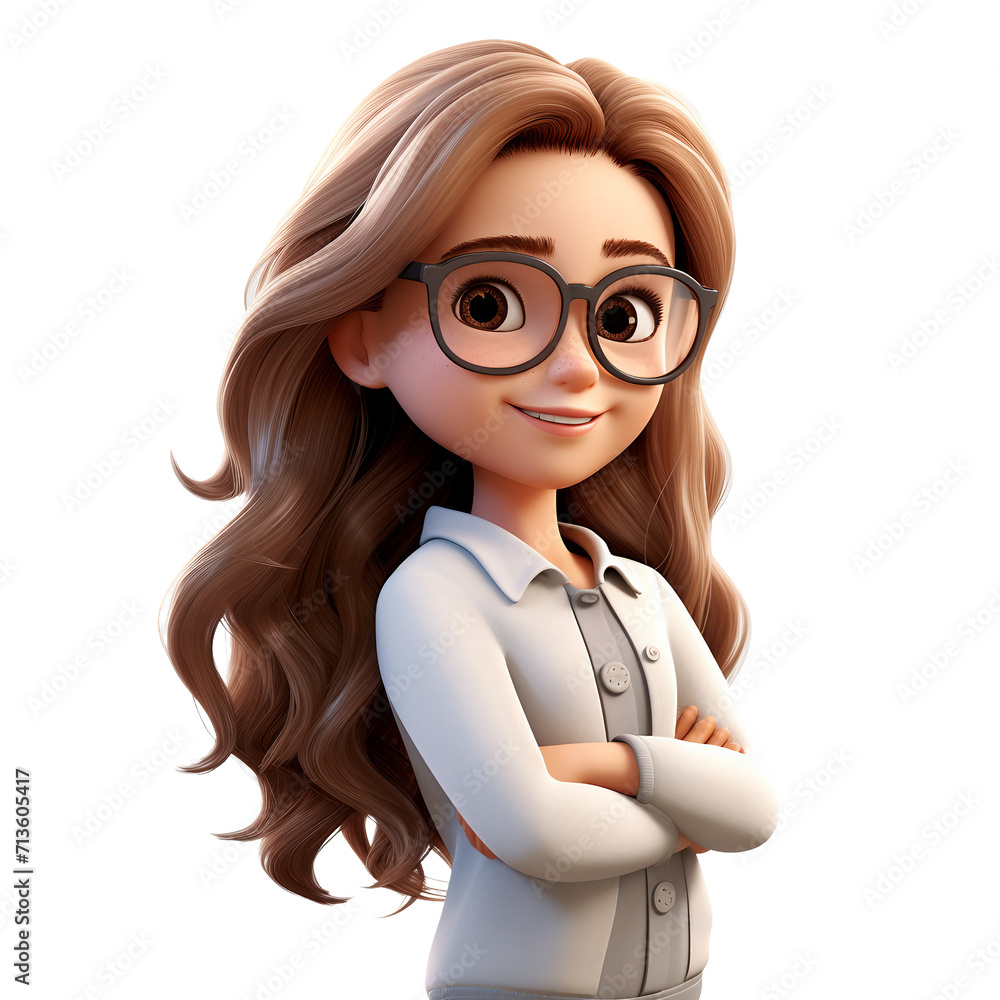 3d art, teacher, manager, portrait of a person 3d art, teacher, manager, portrait of a person