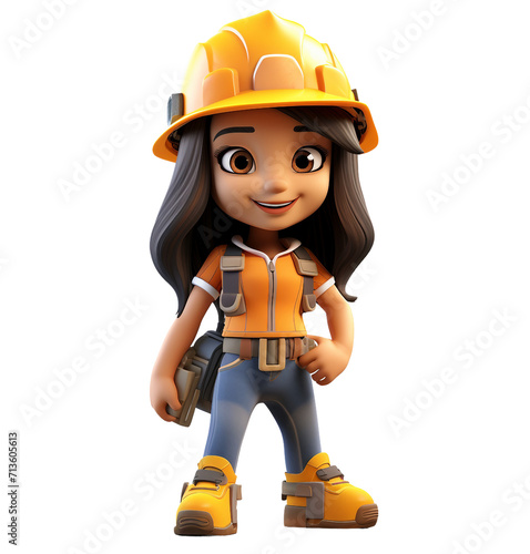 3d builder with helmet