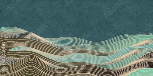 新緑　和紙　模様　背景	