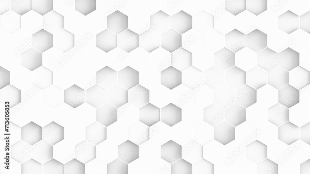 white hexagon pattern background, 3d illustration of honeycomb minimal abstract mosaic network white hexagon pattern background, 3d illustration of honeycomb minimal abstract mosaic network