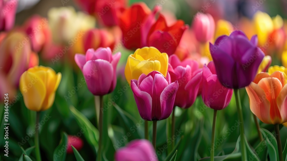 vibrant tulips in full bloom generative ai vibrant tulips in full bloom generative ai