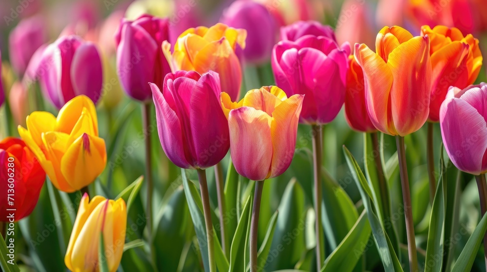 vibrant tulips in full bloom generative ai vibrant tulips in full bloom generative ai