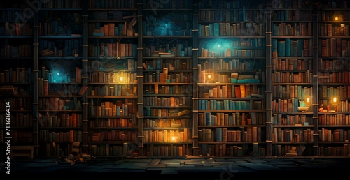 old books in the library