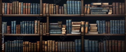 shelves with books