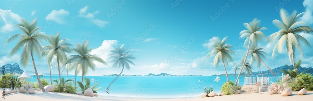 beach with palm trees beach with palm trees