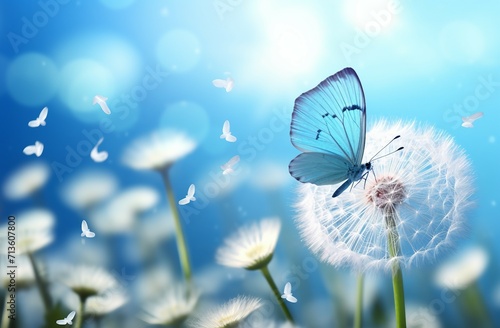 butterfly on a flower, wallpaper, background © Lemar