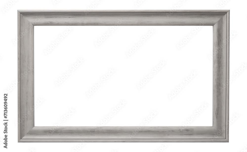 Grey distressed landscape picture frame with an empty blank canvas for use as a border or home décor, png file cut out and isolated on a transparent background, stock illustration image Grey distressed landscape picture frame with an empty blank canvas for use as a border or home décor, png file cut out and isolated on a transparent background, stock illustration image
