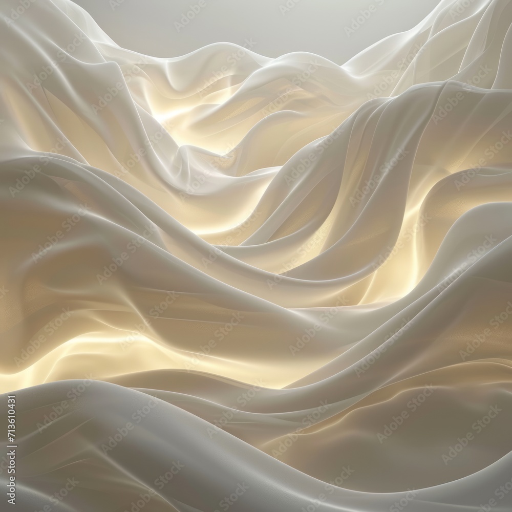 Satin fabric, exquisite and lustrous, arranged in a graceful wave pattern, offering an elegant touch ideal for captivating product photography. Satin fabric, exquisite and lustrous, arranged in a graceful wave pattern, offering an elegant touch ideal for captivating product photography.