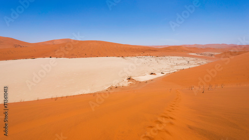 Desertic landscape at Sossusvlei  Namib-Naukluft National Park  Namibia