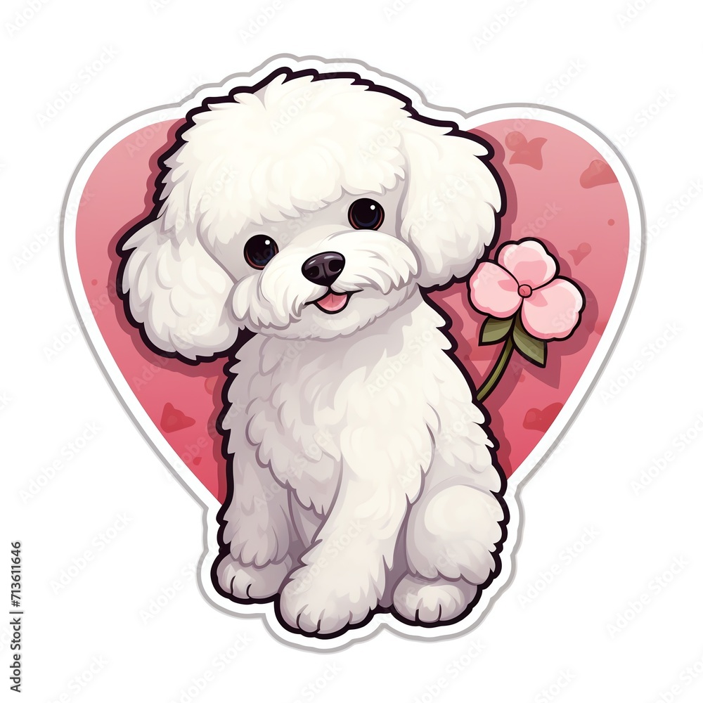 adorable dog illustration for valentine's day adorable dog illustration for valentine's day