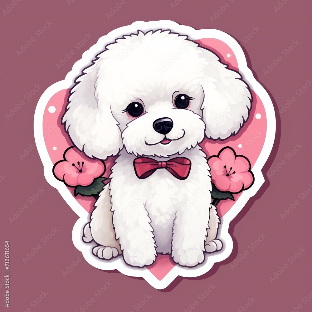 adorable dog illustration for valentine's day adorable dog illustration for valentine's day