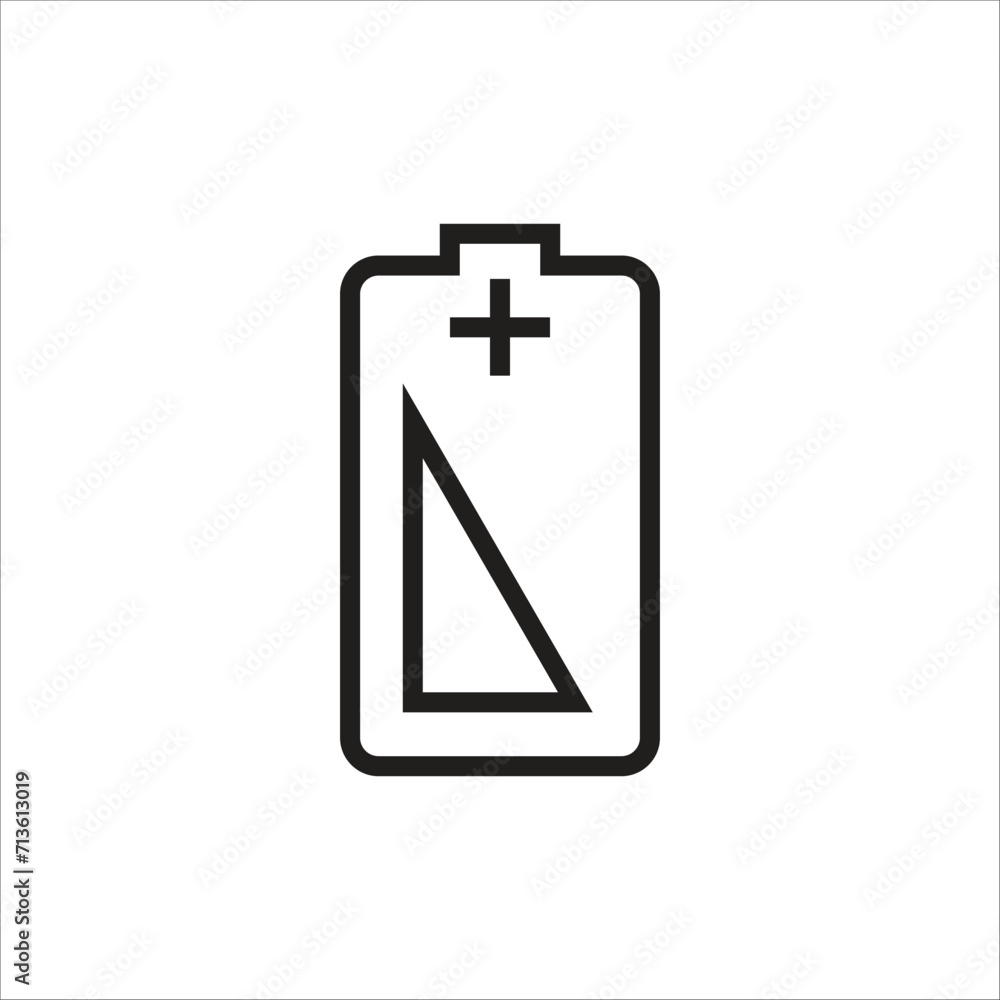 battery vector icon line template battery vector icon line template