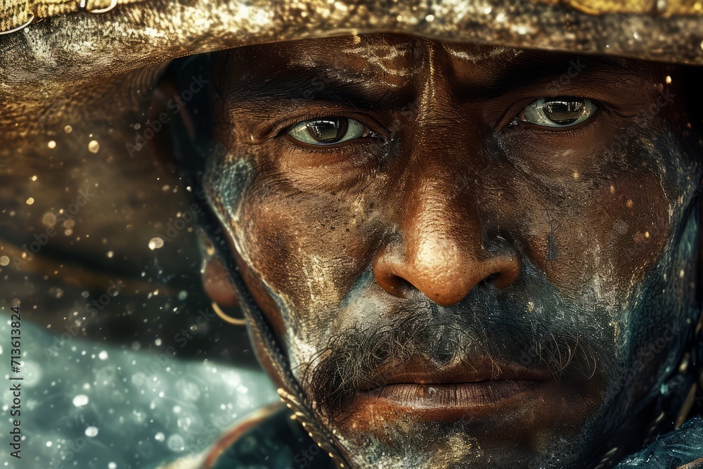 Mexico soldier close up. Soldier of Mexico realistic detailed photography texture