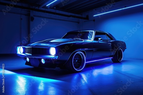 A custom tuned muscle car in a spectacular light. © Nicole