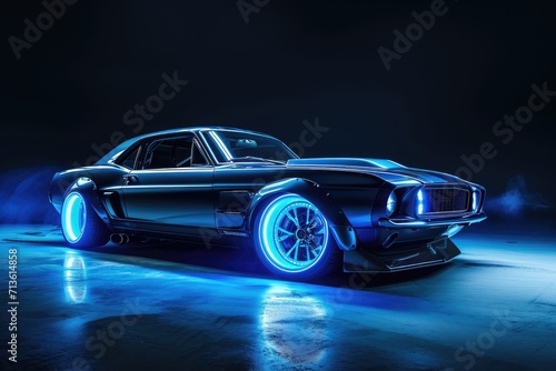 A custom tuned muscle car in a spectacular light. © Nicole