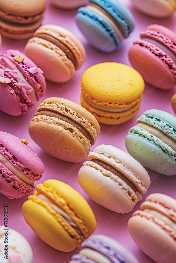 Close-up of Various Colored Macaroons Close-up of Various Colored Macaroons