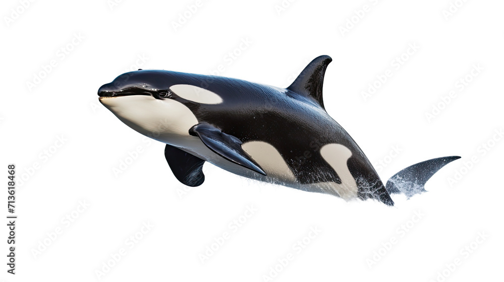 Obraz premium Orca isolated on a transparent background