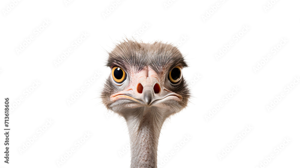 Ostrich isolated on a transparent background