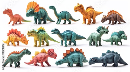 Fototapeta Naklejka Na Ścianę i Meble -  set of dinosaurs vector