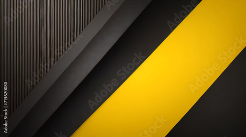 Fondo superpuesto negro y amarillo. Textura con patrón de metal oscuro. Diseño vectorial de dimensión de superposición moderno. Fondo abstracto de tecnología perforada futurista con líneas amarillas b