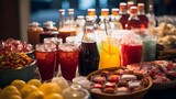 soda fountain or drink buffet for party, 16:9
