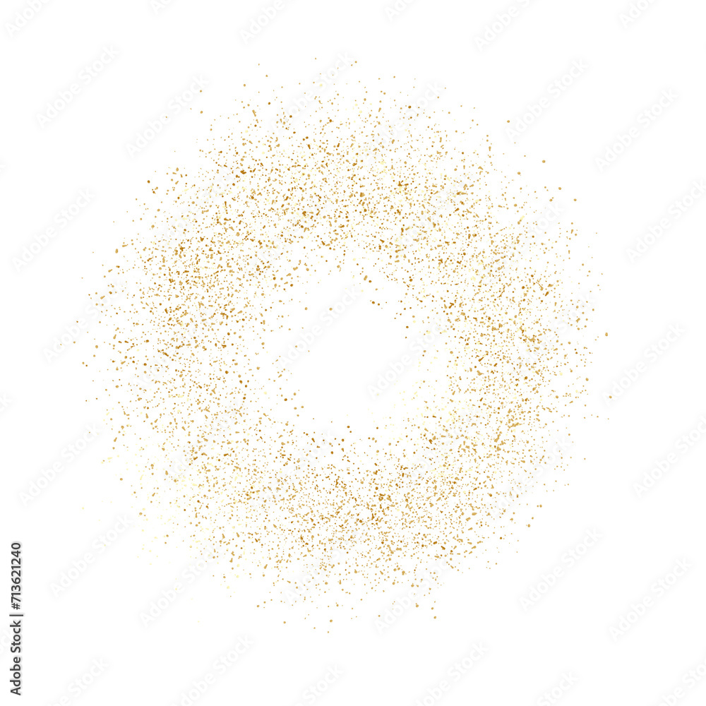 Gold glitter frame, wedding ornament Gold glitter frame, wedding ornament