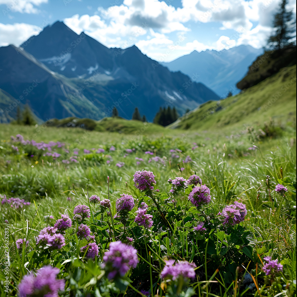 flowers in the mountains