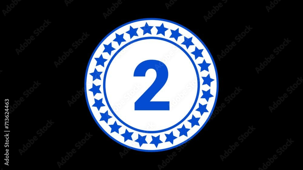 Two Number Round Badge Animation with transparent background Two Number Round Badge Animation with transparent background