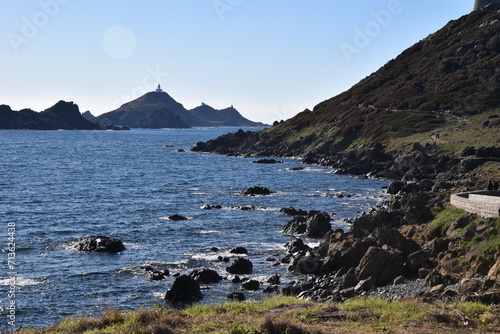 Landscapes along the coast of corsika