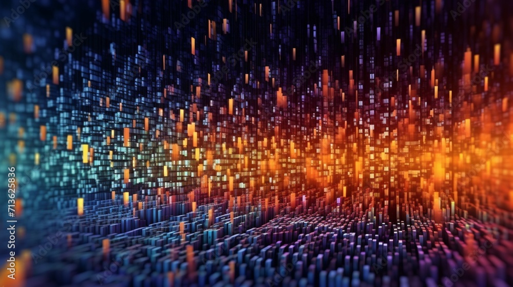 Abstract digital data background Can be used Ai Generative