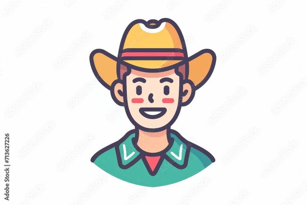 A charming animated cartoon of a rugged cowboy, donning a classic hat and exuding a playful vibe with its whimsical sketch-like illustration A charming animated cartoon of a rugged cowboy, donning a classic hat and exuding a playful vibe with its whimsical sketch-like illustration
