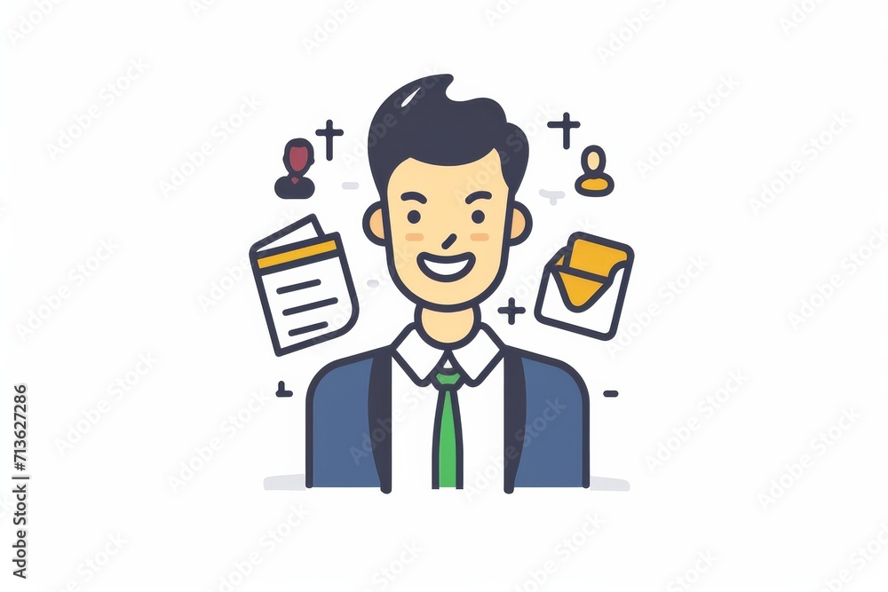 A cheerful cartoon man with a friendly smile, brought to life through a hand-drawn illustration, capturing the essence of an animated cartoon character in a simple sketch A cheerful cartoon man with a friendly smile, brought to life through a hand-drawn illustration, capturing the essence of an animated cartoon character in a simple sketch