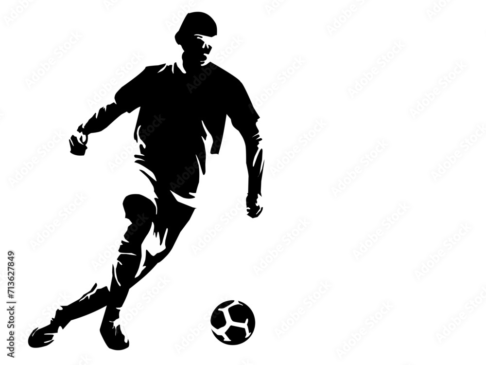 Soccer football players silhouette sports  illustration 
